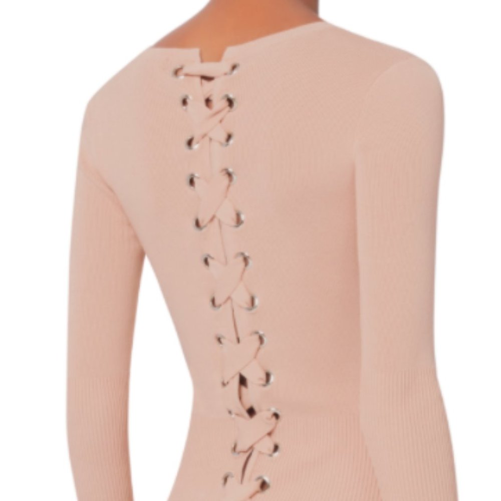 Intermix Caterina Lace-Up Grommet Bodysuit